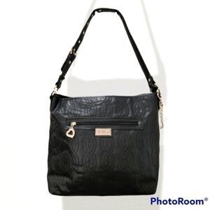 Bella Russo Black Faux Leather Shoulder Bag